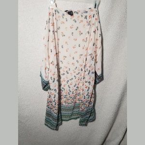 Floral cardigan over shall